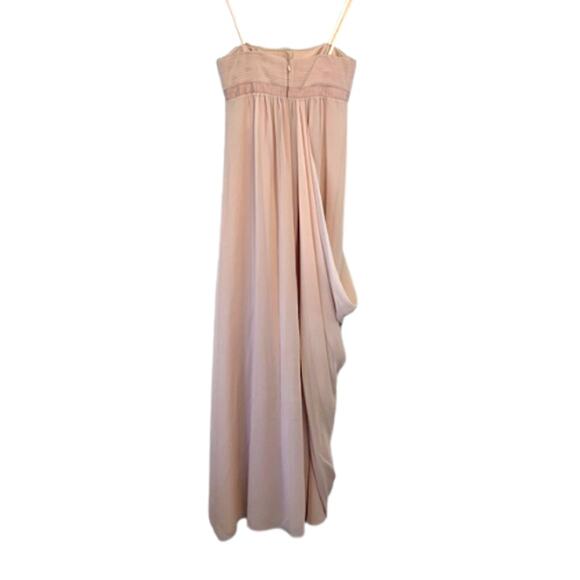 NWT BCBGMAXAZRIA Strapless Chiffon Formal Long Pink Dress | 2 - Picture 3 of 11